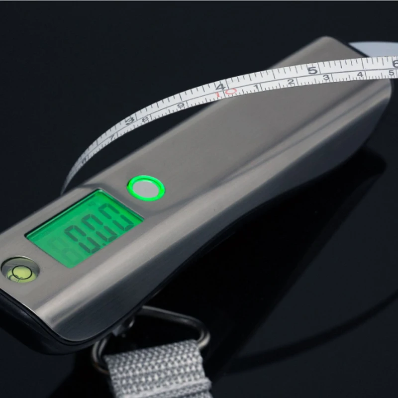 BECBI 50kg/110Lbs Luggage Scale with Handy Bubble Level and Tape Measure For Traveler Electronic Balance Baggage Weight Scale luggage scale luggage weight scale
