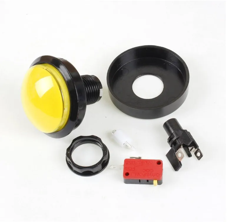 5pcs lot 60mm Convex Round Push Button LED Illuminated Momentary Push Buttons with Microswitch for DIY Arcade Game Parts  (2)_