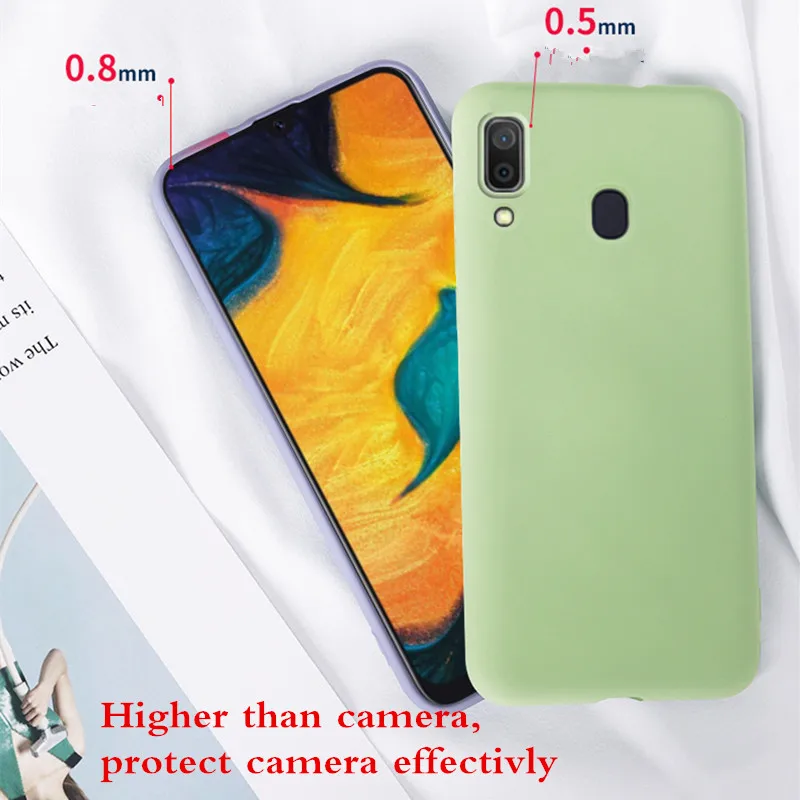 Sale 200pcs/lot Liquid silicone Phone Case For Samsung Galaxy A10 A20 A30 A40 A50 A60 A70 A80 A90 M10 M20 M30 TPU Back Cover 4
