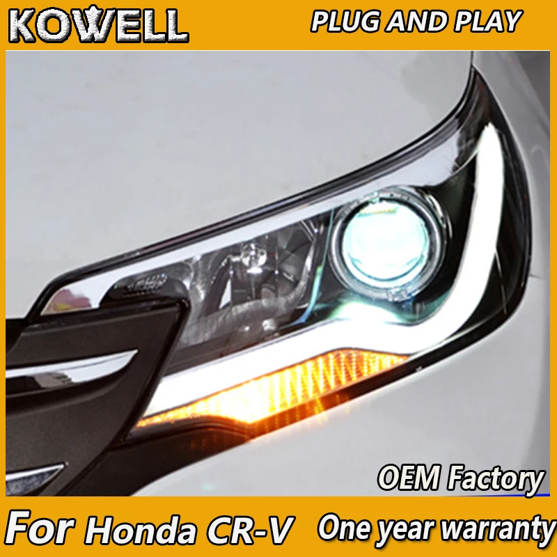 

KOWELL Car Styling For Honda CR-V CRV headlights 2012-2014 head lamp LED Light front light Bi-Xenon Lens xenon HID