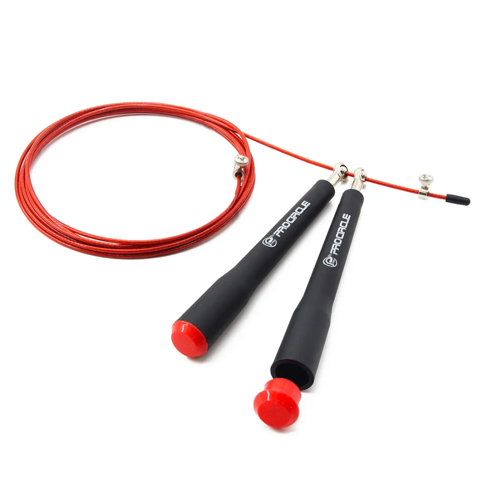 PROCIRCLE 3 м Профессиональный ММА тренажерный зал обучение скакалки черная ручка с красной проволокой высокоскоростной скакалка