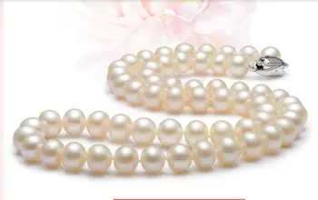 

noble women gift Jewelry Silver Clasp Fine 11-11.5mm natural pearl Fashion freshwater pearl necklaces AAAA+ Handmade beads