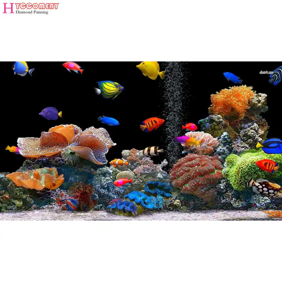 5D алмазная живопись с животными морская рыба сделай сам полная круглая