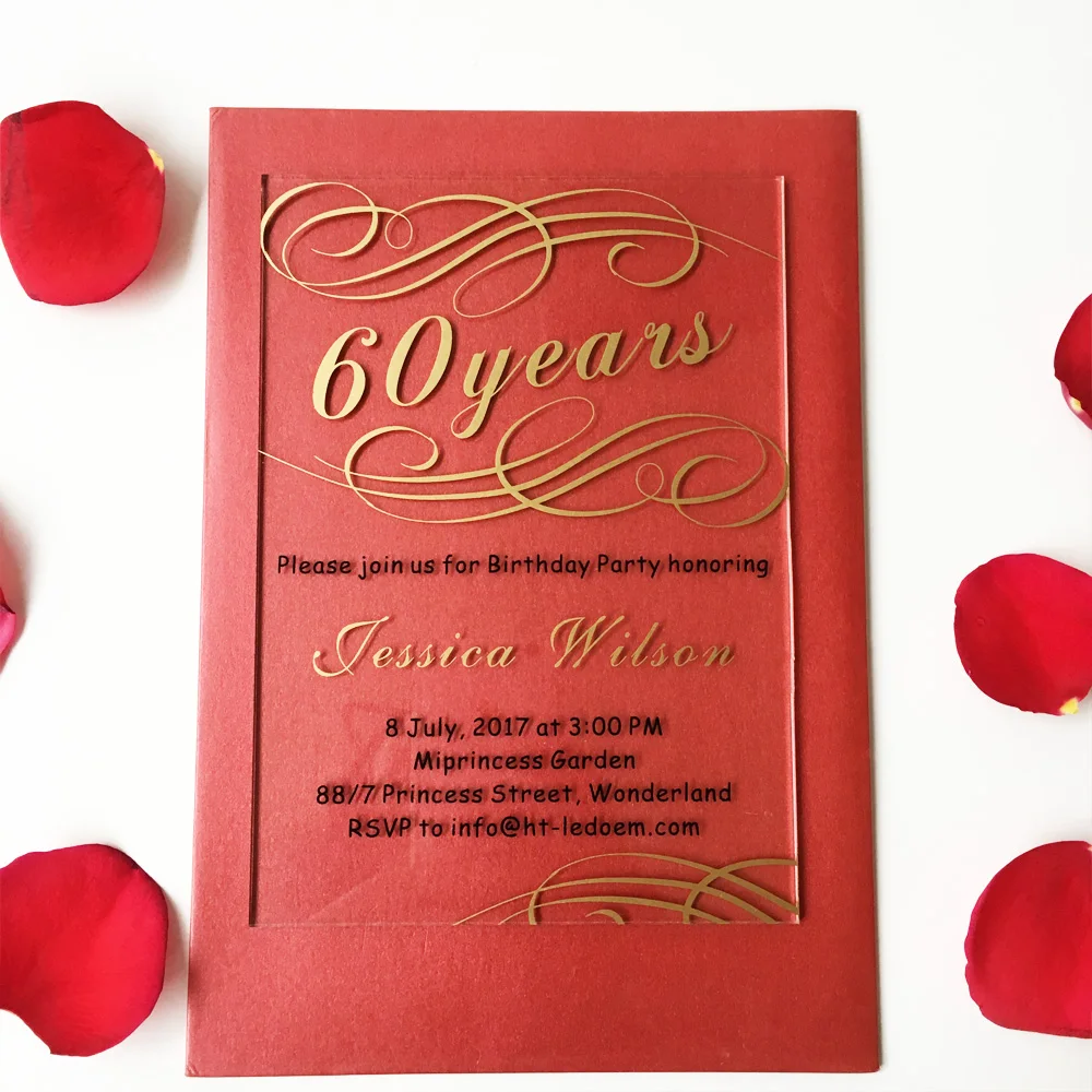 Us 260 0 Customized 100pcs Per Lot 5x7inch Clear Acrylic 60th Birthday Invitation Card In Cards Invitations From Home Garden On Aliexpress Us 260 0 Customized 100pcs Per Lot 5x7inch Clear Acrylic 60th Birthday Invitation Card In Cards Invitations From Home Garden On Aliexpress