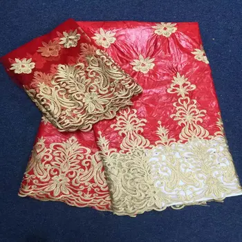 

embroidered buzin riche getzner 2018 african bazin riche lace woman blouse african head wrap high quality 7yard / lot juan2894