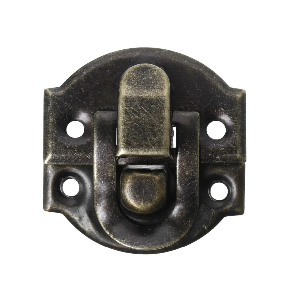 Wooden Case Boxes Making Lock Latch Hardware,Box Buckles,Bronze Tone,3cm x2.7cm(1 1/8" x1 1/8