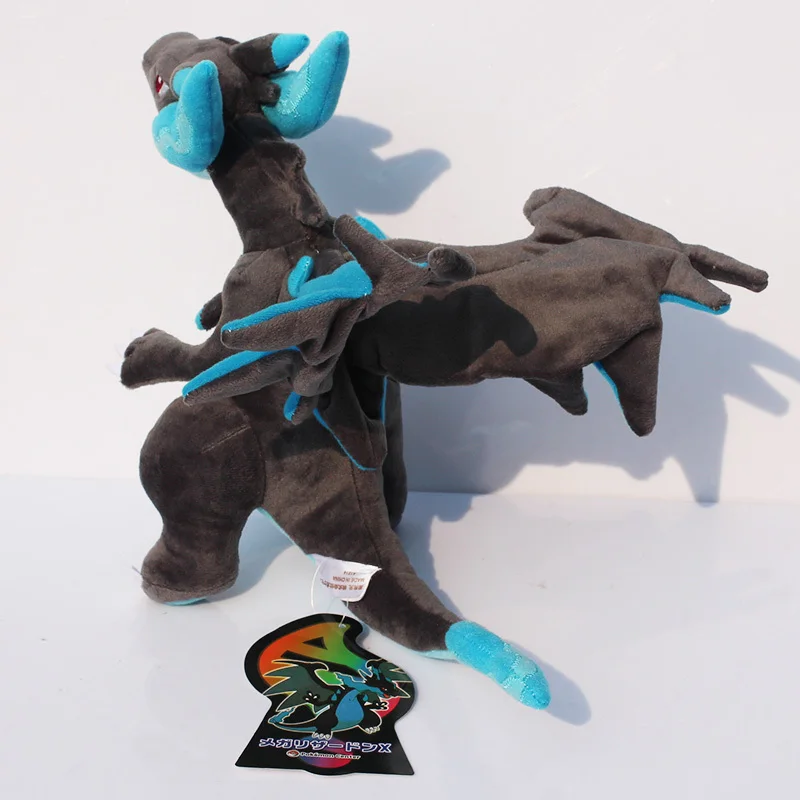 1" 25 см игрушка Мега чиризард X мягкая плюшевая игрушка Синий игрушечный дракон