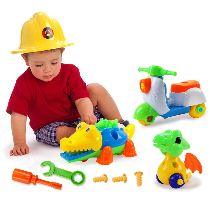 

Boy Car Disassembly Assembly Toy Kids Hands-on Assembling Nut Tool Combination Detachable Toys Kids Children Car Toy Wheels