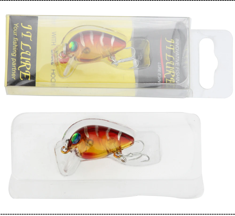High Quality ABS Plactic Lure 1pc 3cm 1.5g Crankbait Fishing Lure Minnow Floating Isca Crankbait VMC Hook Fishing Tackle  (22)