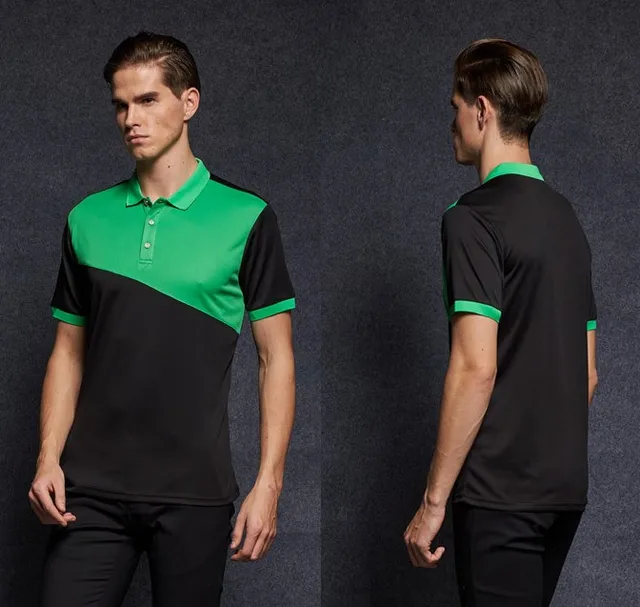 S 4XL Breathable polo shirt Vinyl men Polos PatchWork Tees Quickly Dry polo Custom LOGO Unisex