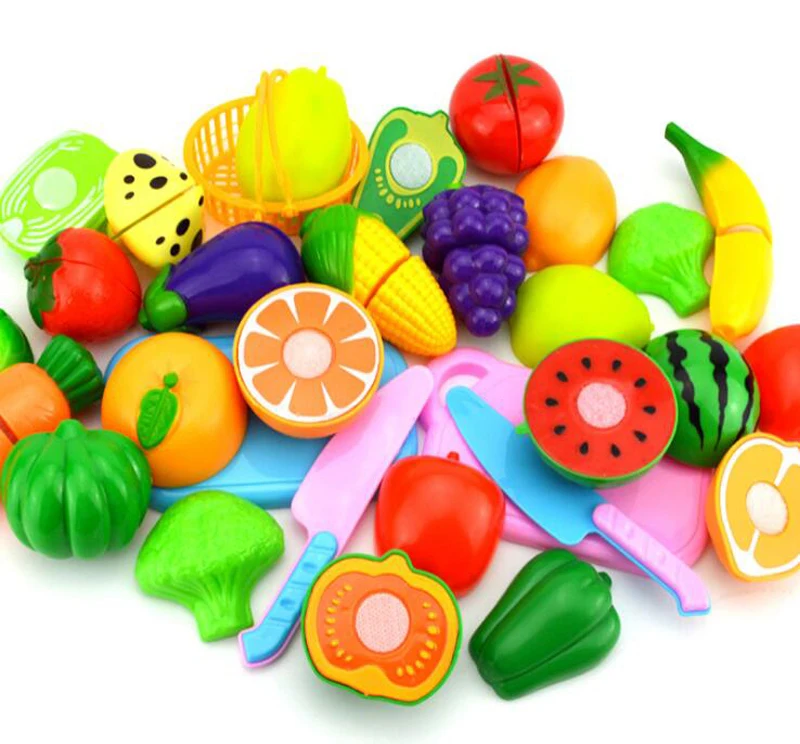 Pretend Play Plastic Food Toy Cutting Fruit Vegetable Food Pretend Play Children For Children GYH
