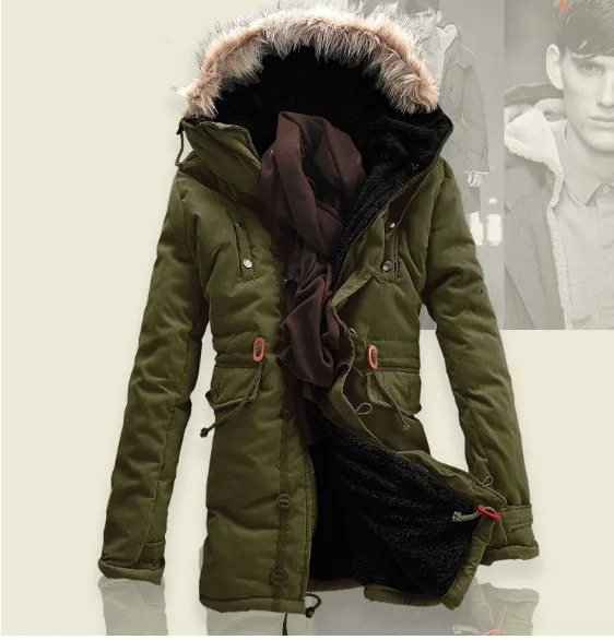 Толстые теплые длинные зимние куртки мужские с меховым капюшоном теплые зимние пальто мужские пуховики размера плюс 3XL