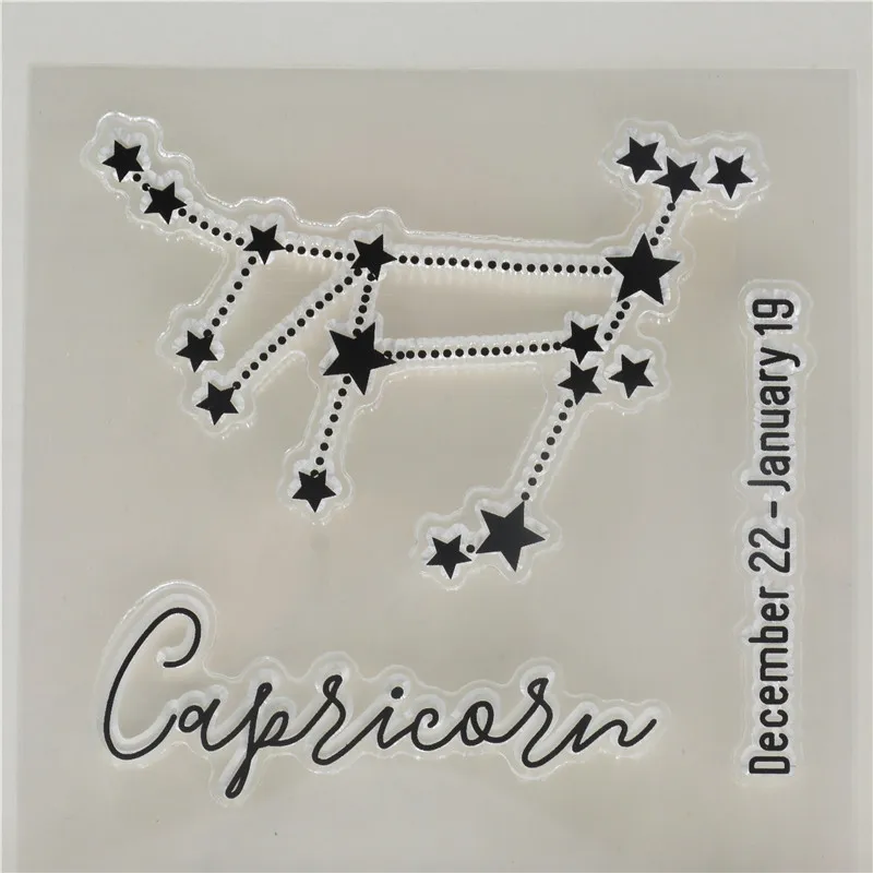 

Constellations Capricorn Transparent Clear Silicone Stamp/Seal for DIY scrapbooking/photo album Decorative clear stamp sheet