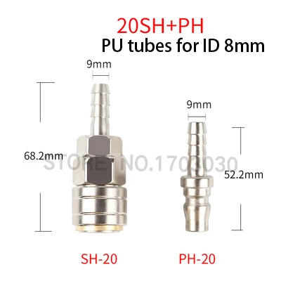 Пневматический фитинг C Тип быстродействующего соединителя муфта высокого давления PP20 SP20 PF20 SF20 PH20 SH20 PM20 SM20 работа на воздушном Компрессоре - Цвет: SH20 . PH 20