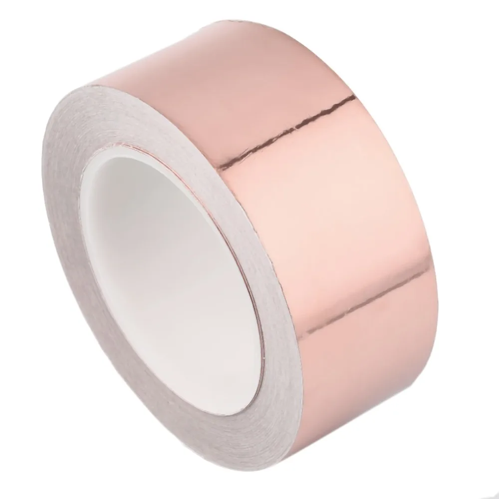 

50mm X 30m Universal Adhesive Single Side Conductive Copper Foil Tape EMI Shield Copper Strip High Temperature Resistant Tape