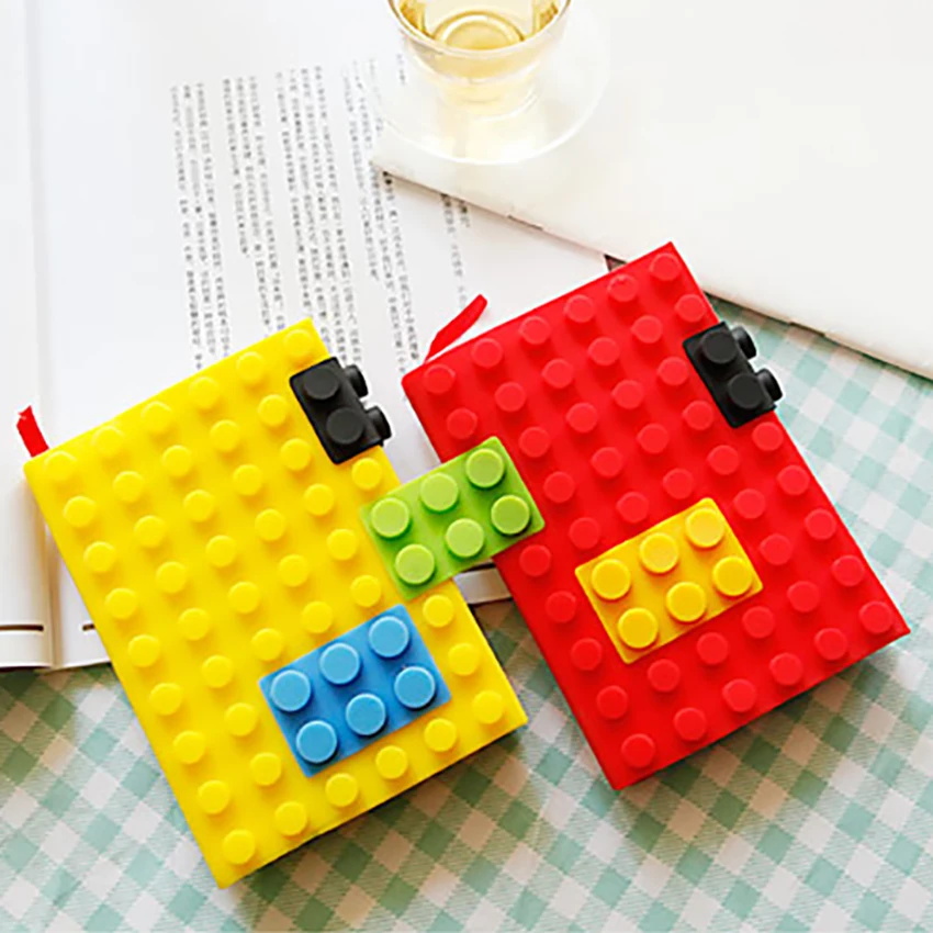 

Silicone Round Dot Notebook Blank Diary Paper Stationery Creative Blocks Puzzle Notepad Kids Schedule Writing Note Book Toys