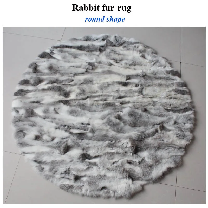 MS. Softex ковры из натурального меха для дома ковер из натурального кроличьего меха в круглой форме фабричное производство OEM дома подушка из натурального меха