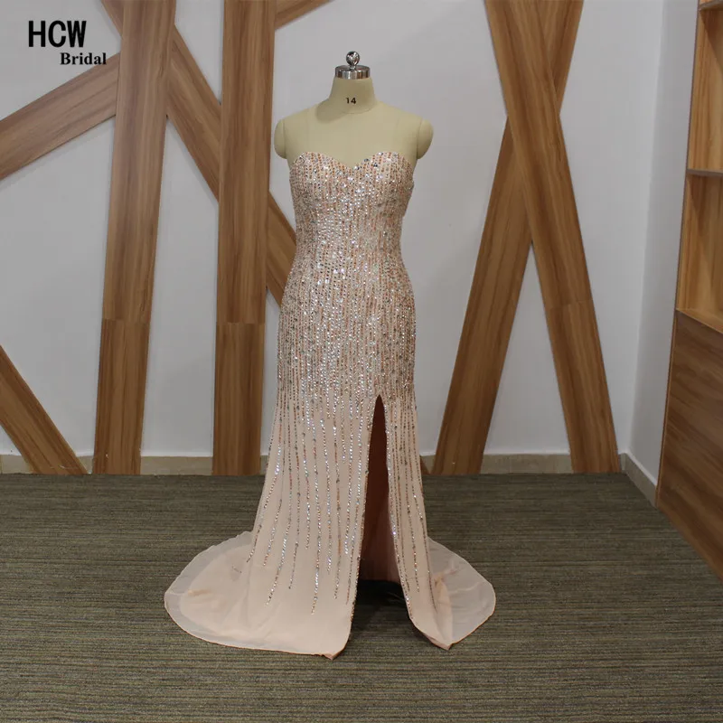 Plus Size Mermaid Avondjurk Luxe Kralen Chiffon Side Slit Sweetheart Lange Sexy Avondjurk Custom Made Arabisch Party Dress Plus Size Mermaid Avondjurk Luxe Kralen Chiffon Side Slit Sweetheart Lange Sexy Avondjurk Custom Made Arabisch Party Dress