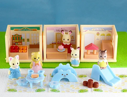 5 комплектов/лот gaashapon mini rubber bear rabbit cat shop фигурки аниме мультяшные куклы игрушки