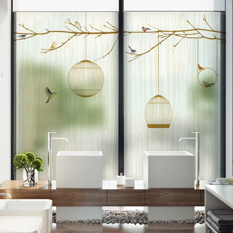 

Window stickers bathroom living room bathroom glass foil balcony windowsill bedroom transparent opaque -3
