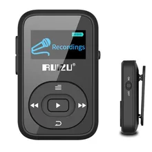 Мини MP3 плеер ruidu X26 с зажимом, Bluetooth, 8 ГБ, спортивный mp3 музыкальный рекордер, FM радио, поддержка TF карт, флеш-память, плееры