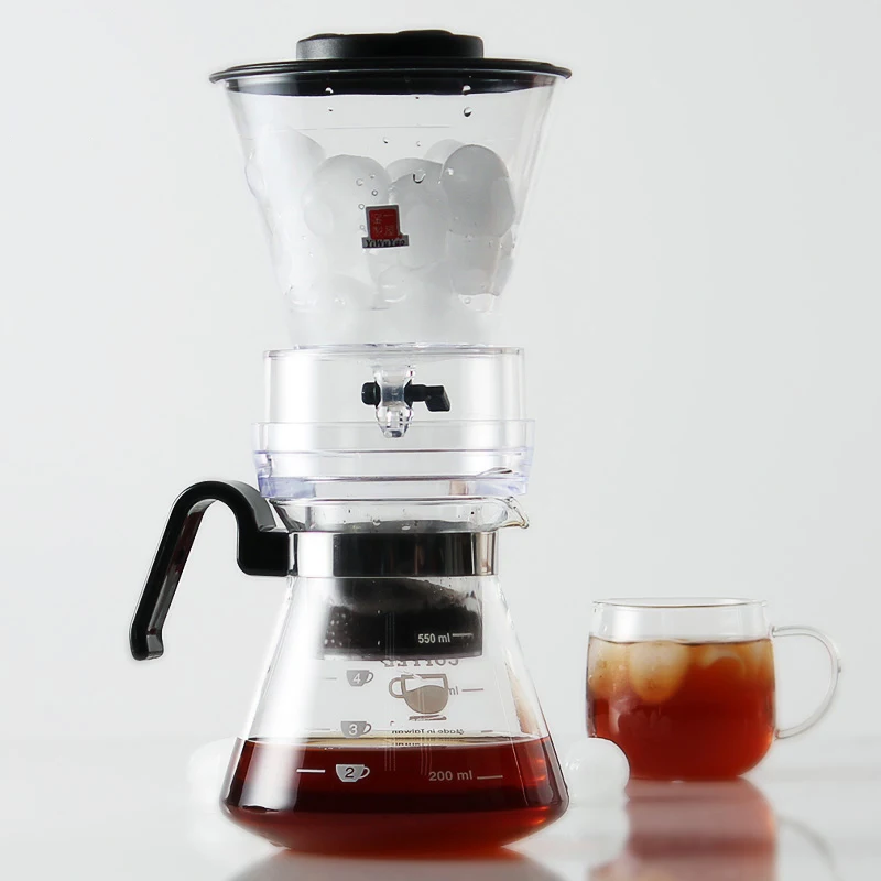 Saim 550ml Reusable Ice Drip Coffee Filter Tool Glass Percolators