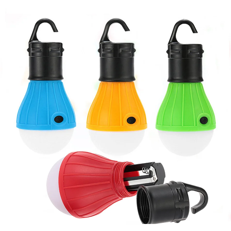 3 Modes ABS Led Night Light Led Tent Camping Lamp Mini Led Emergency Lights with Hook Night Lamp Bulb for Camping