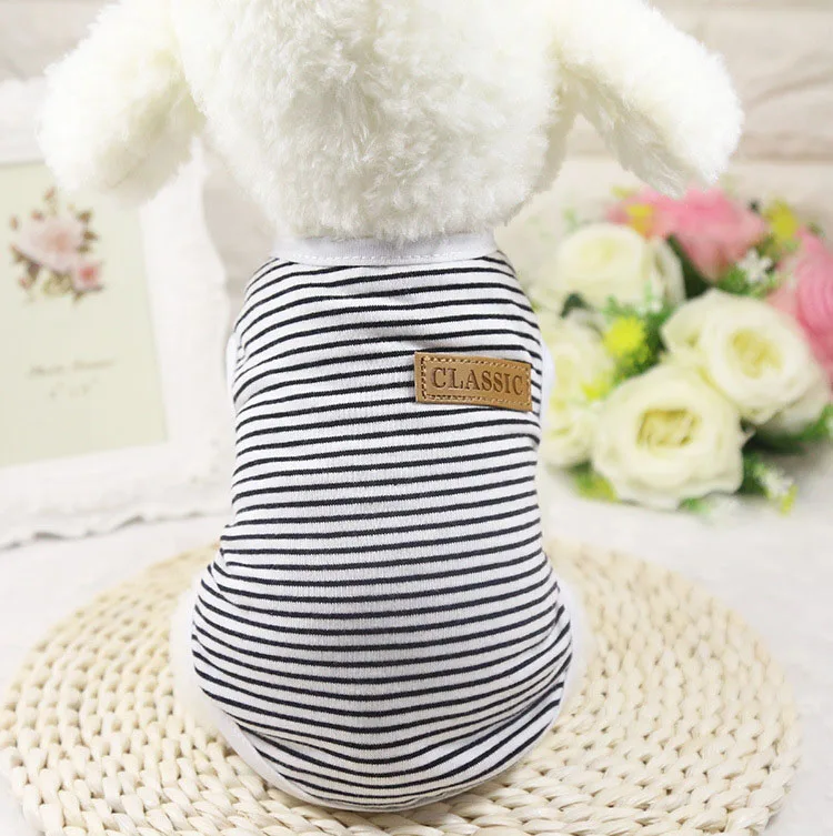 Black stripe dog vest