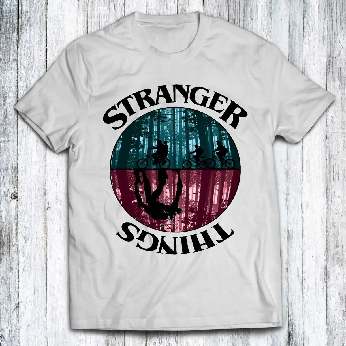 Stranger Things Upside Down - White Mens Womens T-shirt 2018 New Arrival T SHIRT Fashion Top Tee Letter Printing PLUS SIZE | Мужская