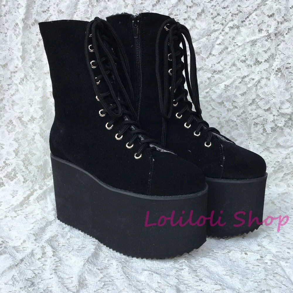 Cuero Punk Gamuza Especial An1381 de Zapatos Correa Plataforma Zapatos Alta De multiple Encargo Grandes Personalizado Negro Shoesblack 3 8xrv8H7qn