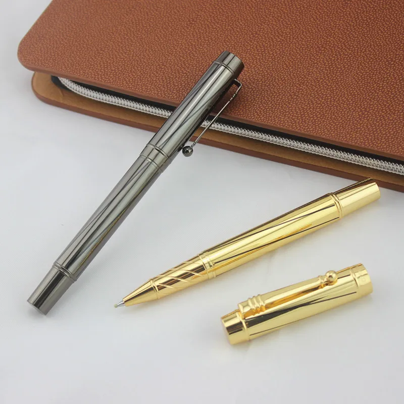 

Elegant gold clip Black gold Purple Rolllerball Pen DIKA WEN Smooth Writing Sign Pens Business Gift
