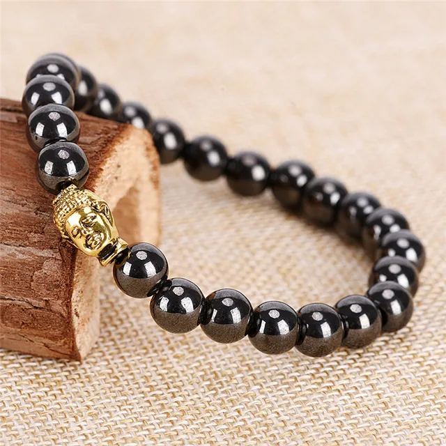 Stone Therapy Health Care Women Black Cool Magnetic Bracelet Beads Stone Therapy Health Care Women Black Cool Magnetic Bracelet Beads Men Magnet Hemae Weight