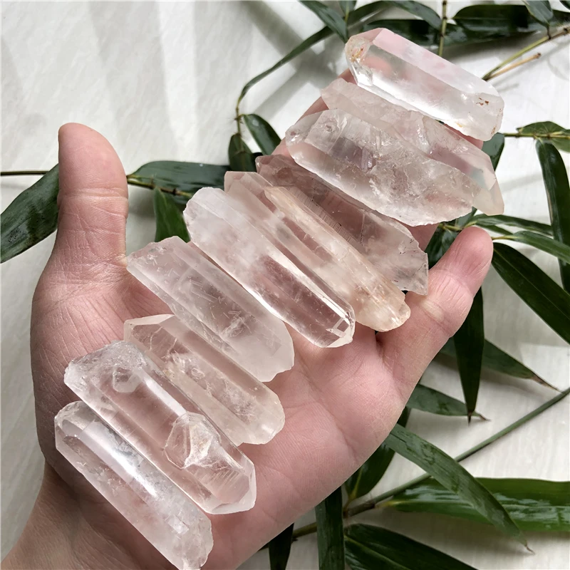 

DHX SW large 10pcs natural clear quartz crystal point meditation reiki healing lemurian quartz crystal stick for jewellry making