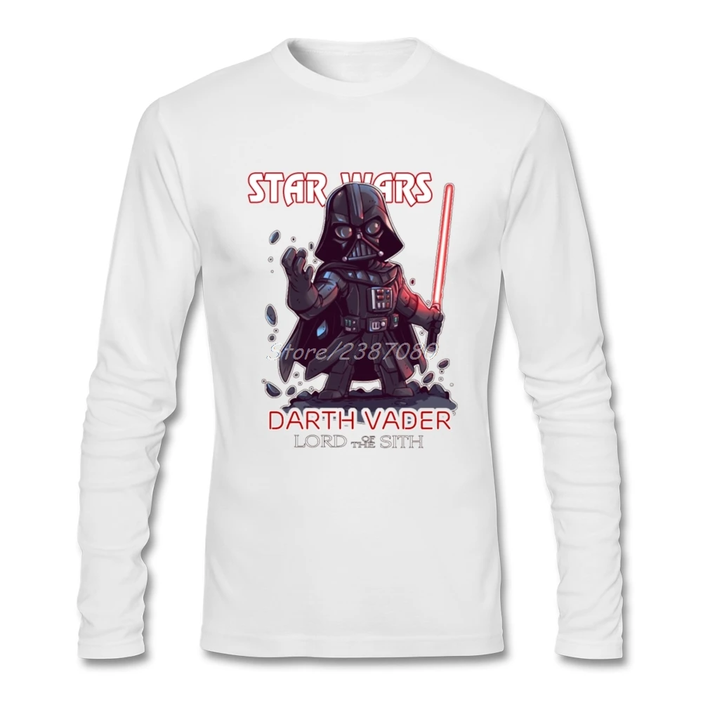 Звездные войны Дарт Вейдер Властелин ситов футболка с длинным рукавом на заказ футболка мужская хип-хоп гик o-образным вырезом хлопок мужские рубашки