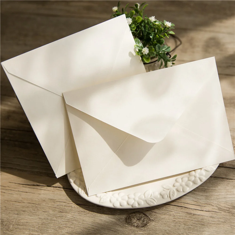  10pcs/pack Wedding Invitation Card Envelope for Wedding Party Celebration Birthday V Shape Design G - 33010449099