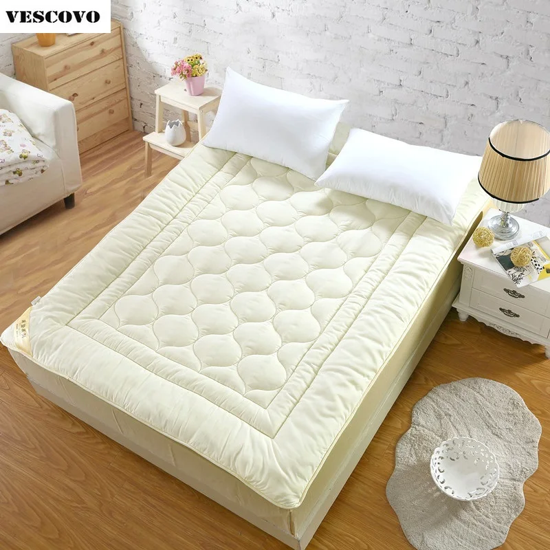 3KG White 100 Mulberry Silk Filled Mattress bedding Topper Pad