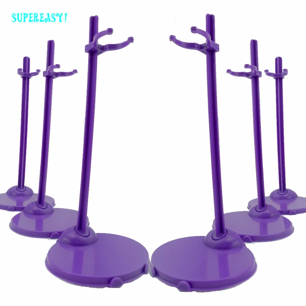 5 Pcs Plastic Doll Stand Display Holder Accessories For  Dolls vb 