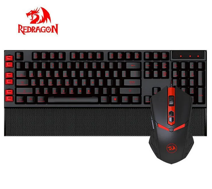 Redragon S102 Gaming Keyboard игры Мышь комбо 110 ключ 7 цветов клавиатура с подсветкой и Мышь Набор игровой Мышь и клавиатура Тихая