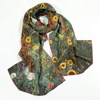 46 дизайнов Ван Гог Картина маслом шелковый шарф женский и мужской шарф натуральный шелк шарфы женские роскошные брендовые Дизайнерские шарфы - Цвет: 37