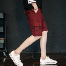 Fashion Summer Cargo Shorts Men Cotton Joggers Casual Short Home Pockets Sport Solid Plus Size Khaki Black Blue Street Wear 4XL
