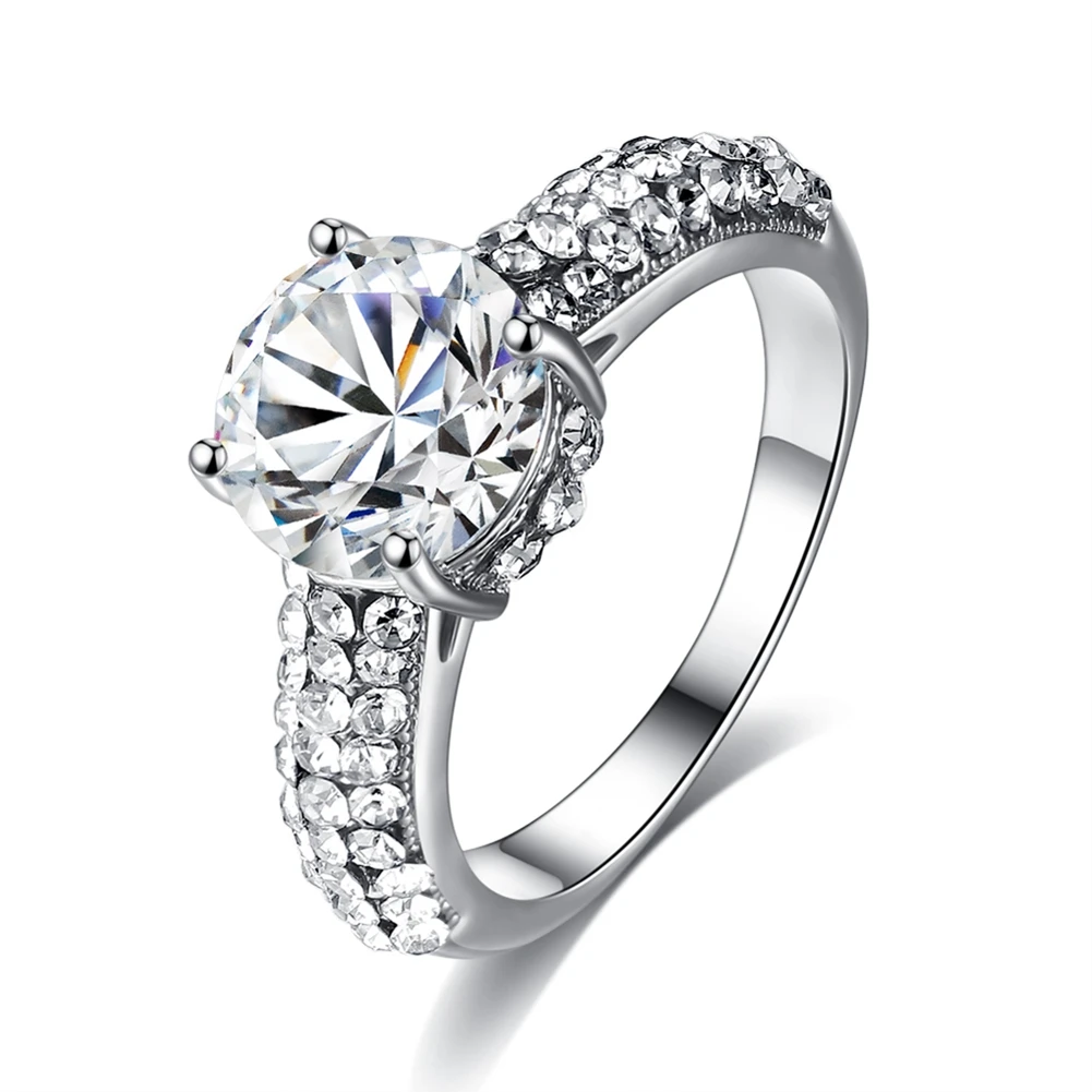 

Fashion jewelry silver Ring Fine 925 ring Transparent Rhinestone Fashion