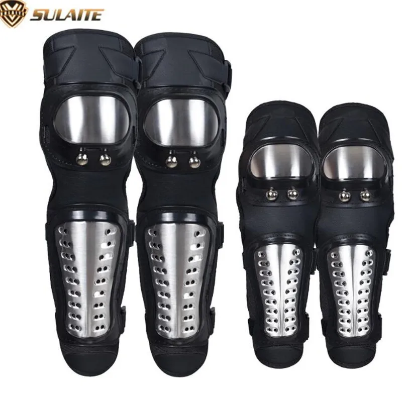 

SULAITE Motor Safety Racing Stainless Steel Guards Equipment Knight Protective Knee + Elbow Protector Guards Pads