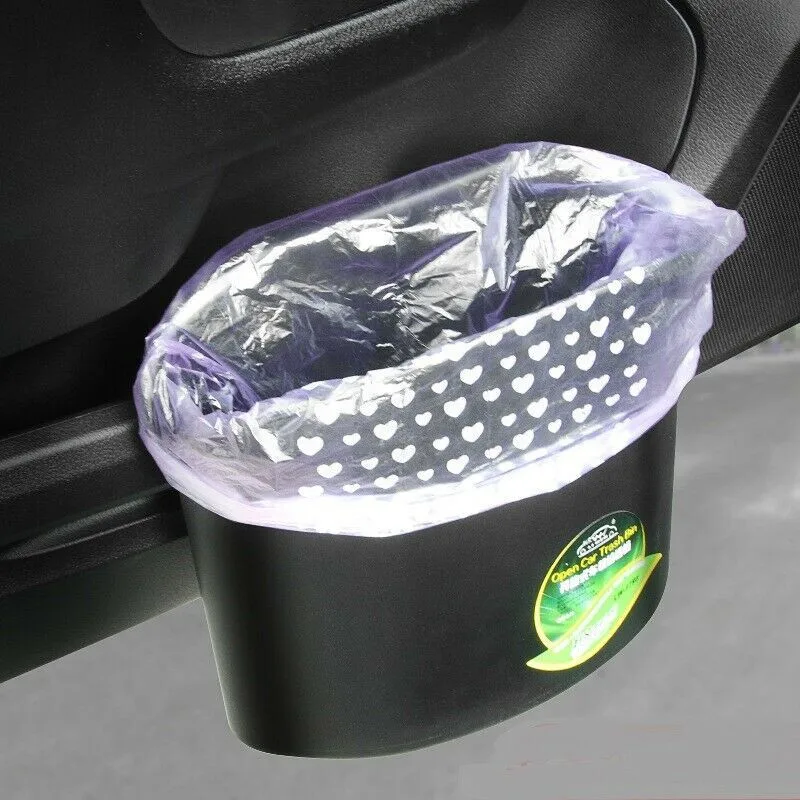 New Portable Auto Car Waste Trash Rubbish Bin Can Garbage Dust Case