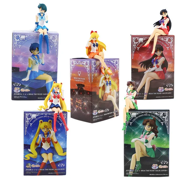 

Sailor Moon Break Time Sailor figure 13-15cm Mercury Mars Venus Jupiter Figure PVC Action Figure Model Collection Toy