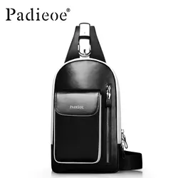 Padieoe пояса из натуральной кожи для мужчин сумка Повседневная нагрудная сумка слинг рюкзак мода сумки через плечо коричневый синий черный