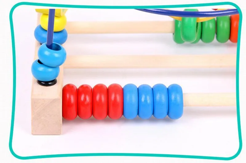 MOTOHOOD  Baby Toddler Early Educational Toys Round Circle First Bead For Kids Children Wooden Toys Puzzle Educational Toys  (4)