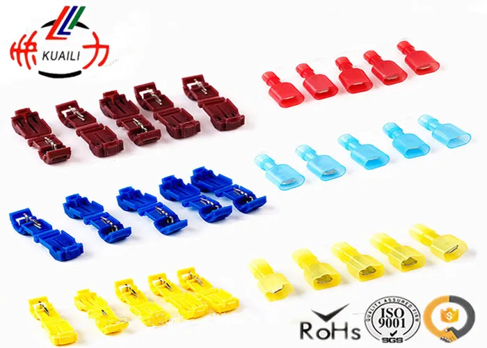 

100PCS Quick Splice Connector Terminal red blue yellow Wire Connectors Fully insulated male and female terminal