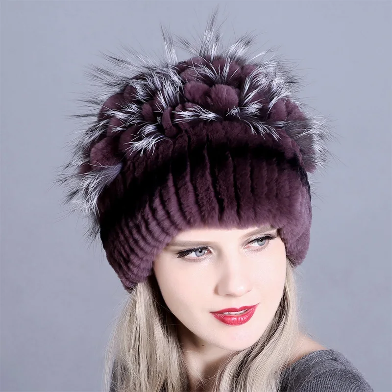 Buy IWINTER New High Quality Fur Winter Hats For Women