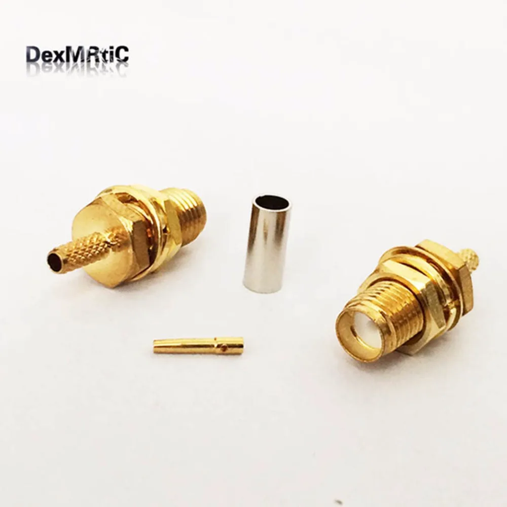 SMA Crimp Female Bulkhead