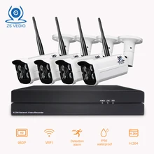 ZSVIDEO система видеонаблюдения камера безопасности беспроводная домашняя уличная камера движения 960P 1.3MP H.264 Запись видео NVR комплекты камеры видеонаблюдения